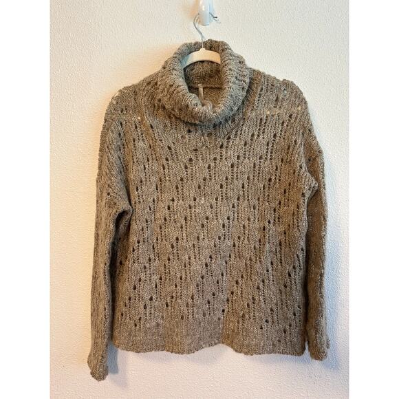 🌴 Mono B Lightweight Brown Mock Turtleneck Sweater, EUC, Size Medium - Picture 1 of 5